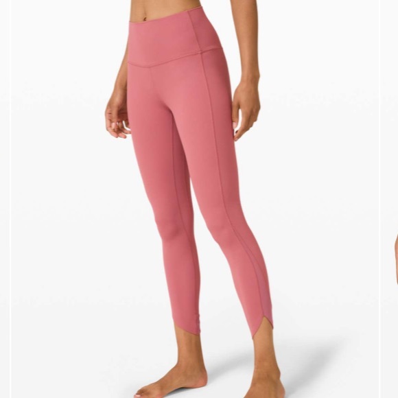 Lululemon Align high rise 25” in Briar Rose with Petal inspired hem in size 10 - Picture 4 of 11